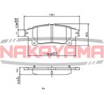 HP8574NY, Колодки тормозные дисковые задние Toyota Highlander 13-, Lexus RX350 09-