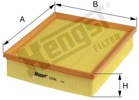 Фото 1/3 E206L, Фильтр возд.AUDI A4,A6/VW PASSAT 1.6-4.2L 95=