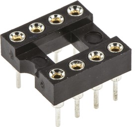 Фото 1/3 AR 08 HZL-TT, 2.54mm Pitch Vertical 8 Way, Through Hole Turned Pin Open Frame IC Dip Socket, 3A