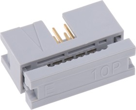 Фото 1/2 AWHC 10-0111-T, 10-Way IDC Connector Plug for Cable Mount, 2-Row