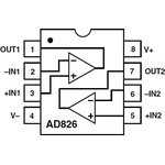 AD826ANZ, Двухканальный, высокоскоростной операционный усилитель ...