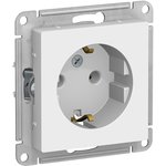 ATN000143, Механизм розетки 1-м СП ATLAS DESIGN с заземл. 16А бел.