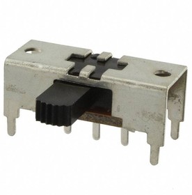 GPI-151-0002, Switch Slide ON ON SPDT Side Slide 0.5A 125VAC 125VDC 10000Cycles PC Pins Panel Mount/Through Hole