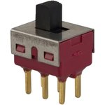 500SDP1S1M2REA, Slide Switches DPDT ON-ON PC MNT