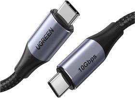 Фото 1/9 Кабель UGREEN для зарядки и передачи данных USB C 3.1 Gen 2 5A, 1 м (80150)
