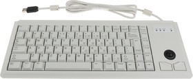 Фото 1/3 G84-4400LUBEU-0, Wired USB Compact Trackball Keyboard, QWERTY (US), Grey