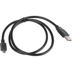 11.02.8754-10, USB 2.0 Cable, Male USB A to Male Micro USB B Cable, 800mm