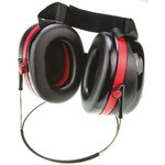 H540B-412, Optime III Ear Defender with Neckband, 34dB, Black, Red