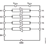 ADG3304BRUZ-REEL7, Voltage Level Translator 4-CH Bidirectional 14-Pin TSSOP T/R