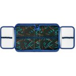 Пенал ПИФАГОР, 1 отделение, 2 откидные планки, полиэстер, 20х14 см ...