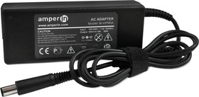 Фото 1/3 Блок питания (сетевой адаптер) Amperin AI-HP90A для ноутбуков HP 19V 4.74A 90W 7.4x5.0 мм с иглой черный, с сетевым кабелем