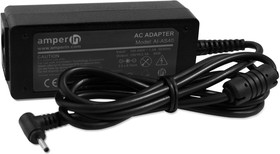 Фото 1/3 Блок питания (сетевой адаптер) Amperin AI-AS40 для нетбуков Asus 19V 2.1A 40W 2.5x0.7 мм черный, с сетевым кабелем