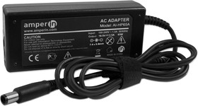 Фото 1/3 Блок питания (сетевой адаптер) Amperin AI-HP65A для ноутбуков HP 18.5V 3.5A 65W 7.4x5.0 мм с иглой черный, с сетевым кабелем