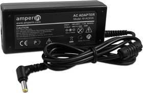 Фото 1/3 Блок питания (сетевой адаптер) Amperin AI-AC65A для ноутбуков Acer 19V 3.42A 65W 5.5x1.7 мм черный, с сетевым кабелем