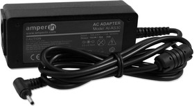 Фото 1/3 Блок питания (сетевой адаптер) Amperin AI-AS30 для ноутбуков Asus 19V 1.58A 30W 2.5x0.7 мм черный, с сетевым кабелем