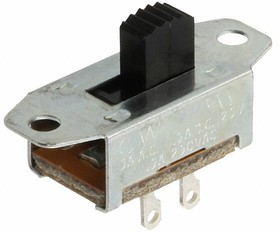 GF-123-3011, Slide Switch - SPST - On-Off - 3A(AC)/500mA(DC) 125VAC/DC - 5.08mm Standard Actuator - 3.61mm Switch Travel - Sol ...