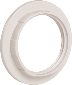 Фото 1/5 EKP10-01-02-K01, Кольцо абажурное для патрона Е27 пластик белый индивидуальный пакет