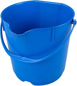 Ведро FBK 15л синее, армир. пластик противоударный, круглое, 80101-2