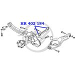 HR402184, Сайлентблок нижнего переднего поперечного рычага задней подвески