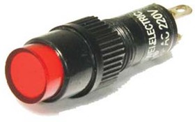 Лампа газоразрядная в корпусе 220В, d 8,5x20, d 9x 9, красный, RWE-501R