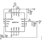 ADP2118ACPZ-1.2-R7, Преобразователь постоянного тока понижающий синхронный вход ...