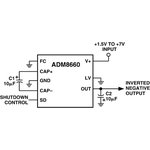 ADM8660ARZ, Switching Voltage Regulators CHARGE PUMPED INVERTER W/SHUTDOWN I.C.