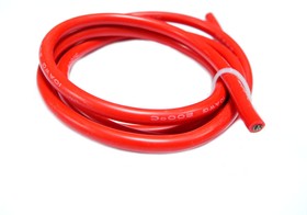 Провод силиконовый 10AWG 6 мм кв .(красный) 1 м