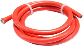 Провод гибкий медн. луж AWG 8 мм кв 1 м (красный)