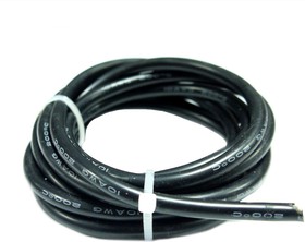 Провод силиконовый 10AWG 6 мм кв (черный) 1 метр