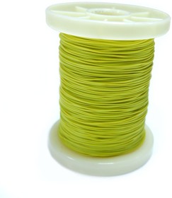 Провод силиконовый 30AWG 0,05 мм кв катушка 100 м (желтый)
