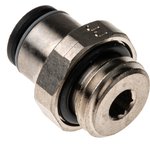 3101 06 67, LF3000 Series Straight Threaded Adaptor, M12 Male to Push In 6 mm ...