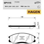 GP1115, Колодки тормозные передние