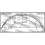 0102-NCP30R, Колодки тормозные барабанные