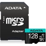 AUSDX128GUI3V30SA2-RA1, Флеш карта microSD 128GB A-DATA microSDXC Class 10 UHS-I ...