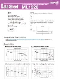 Maxell ML1220 (с коннектором 1.00mm), Аккумулятор для BIOS | купить в ...