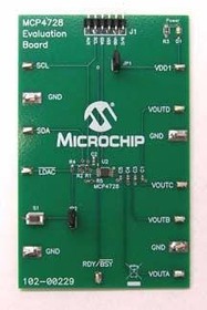 Фото 1/3 MCP4728EV, Data Conversion IC Development Tools MCP4728 Eval Board