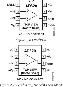 Фото 1/2 AD820BRZ, Precision Amplifiers FET INPT, SINGLE SPLY AMP
