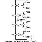 ADG1411YRUZ-REEL7, Analog Switch Quad SPST 16-Pin TSSOP T/R