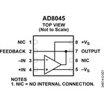 AD8045ACPZ-R2, Усилитель операционный малошумящий быстродействующий 8LFCSP
