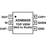 ADM8828ARTZ-REEL7, Инвертер напряжения на переключаемых конденсаторах с функцией ...