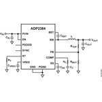 ADP2384ACPZN-R7, Преобразователь постоянного тока понижающий подстраиваемый 4А