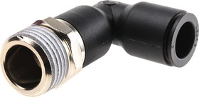 Фото 1/2 3129 12 21, LF3000 Series Elbow Threaded Adaptor, R 1/2 Male to Push In 12 mm, Threaded-to-Tube Connection Style