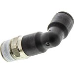 3129 10 17, LF3000 Series Elbow Threaded Adaptor, R 3/8 Male to Push In 10 mm ...
