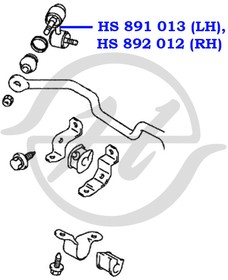 Фото 1/2 HS891013, Тяга/стойка стабилизатора