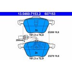 13046071532, Колодки тормозные дисковые передн, FORD: GALAXY 1.9 TDI/2.8 V6 ...