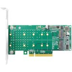 Адаптер Linkreal LRNV95N8 PCIe x8 to 2-Port M.2 NVMe Adapter {50} (300701)