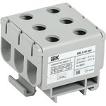YZN14-050-K03, Клемма вводная силовая КВС 6-50 кв.мм. 3-рядная серая IEK