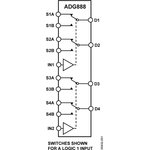ADG888YRUZ-REEL7, Аналоговый ключ сдвоенный DPDT (два полюса-два направления) 16TSSOP