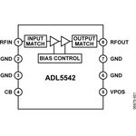 ADL5542ACPZ-R7, Усилитель СВЧ 6...20ГГц 8-LFCSP-WD (3x3)
