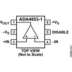 ADA4853-1AKSZ-R7, Усилитель видеосигнала с Rail-to-Rail выходом и крайне низкой ...